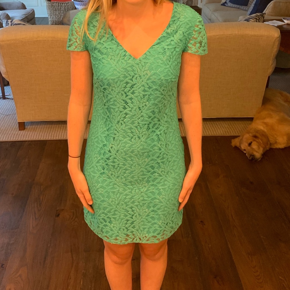 Lilly Pulitzer Green/Teal Lace Dress.